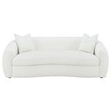 Isabella - Upholstered Tight Back Sofa - White