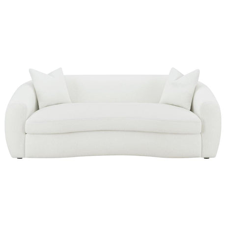 Isabella - Upholstered Tight Back Sofa - White