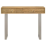 Draco - Console Table With Hand Carved Drawers - Natural