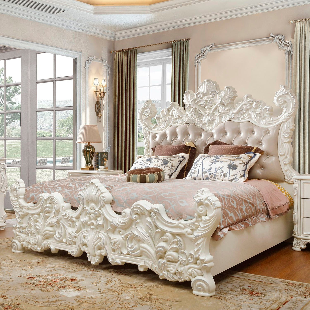 HD-8008 - California King Bed - Ivory