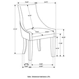 Phelps - Sillones orejeros Demi tapizados (juego de 2) - Gris