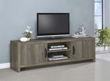 Burke - Consola de TV de 2 puertas - Madera flotante gris