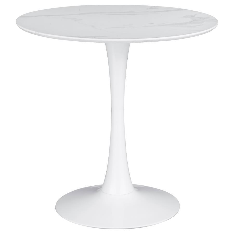 Arkell - Mesa de comedor redonda con pedestal