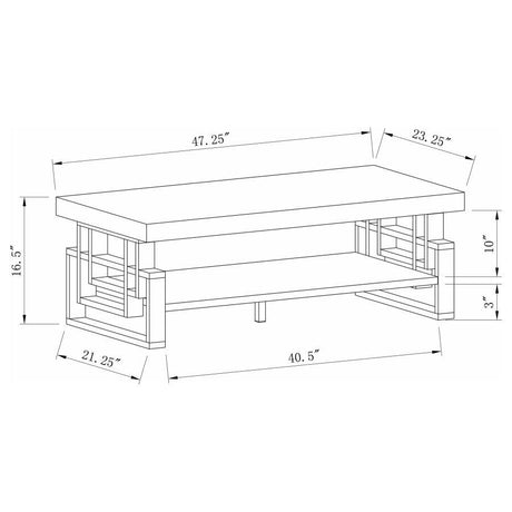 Schmitt - Rectangular Coffee Table - High Glossy White