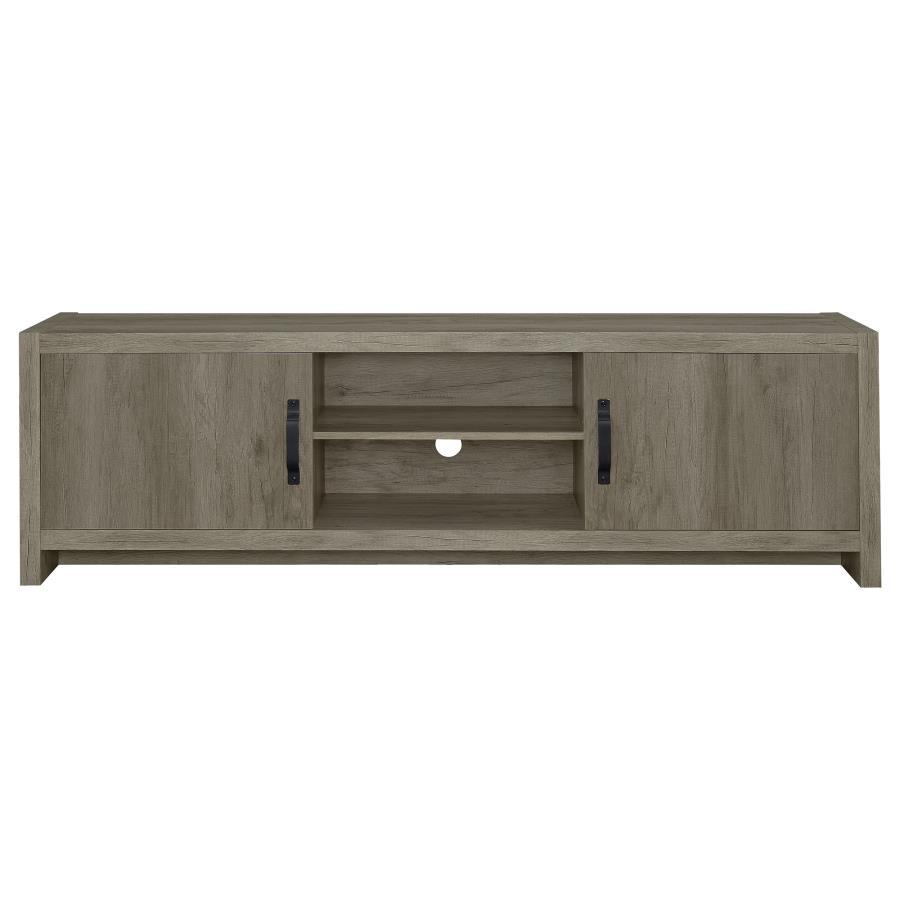 Burke - Consola de TV de 2 puertas - Madera flotante gris