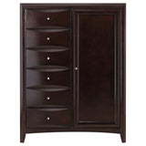 Phoenix - 6-Drawer Door Chest - Deep Cappuccino