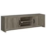 Burke - Consola de TV de 2 puertas - Madera flotante gris