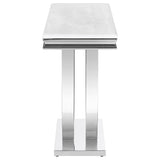 Kerwin - U-Base Rectangle Sofa Table - White And Chrome