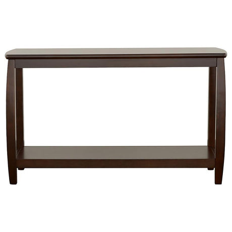 Dixon - Mesa de sofá rectangular con estante inferior - Espresso