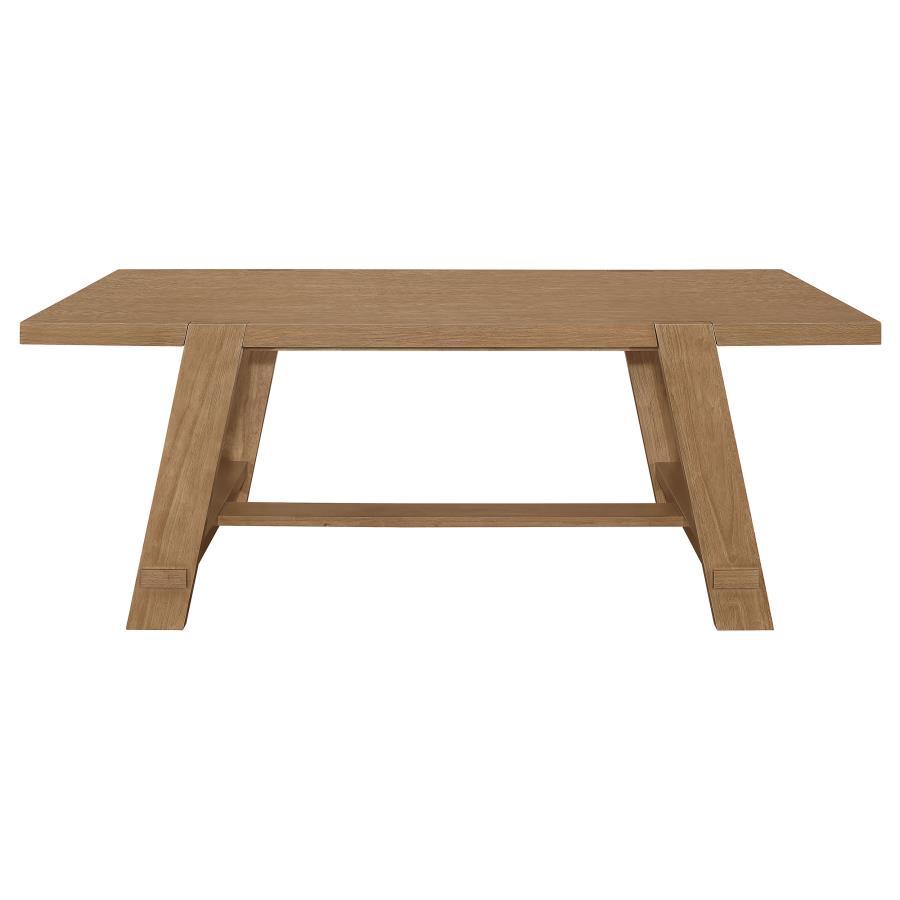 Sharon - Juego de mesa de comedor con base de caballete rectangular