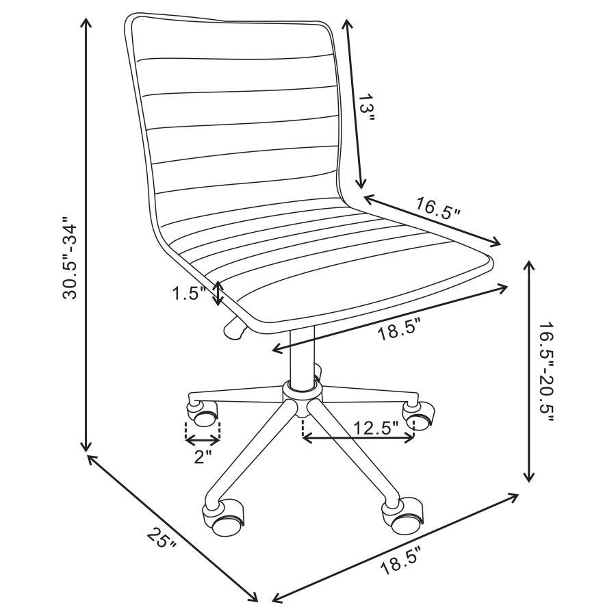 Chryses - Silla de oficina delgada y de altura ajustable