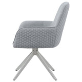 Abby - Silla auxiliar Flare Arm - Gris claro y cromo