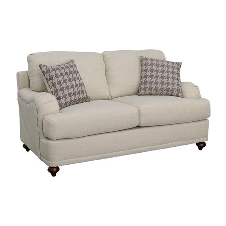 Glenn - Loveseat con respaldo acolchado - Gris claro