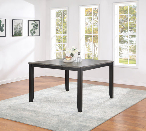 Elodie Counter Height Dining Table with Extension Leaf Grey and Black image