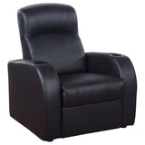 Cyrus - Sillón reclinable tapizado para cine en casa - Negro