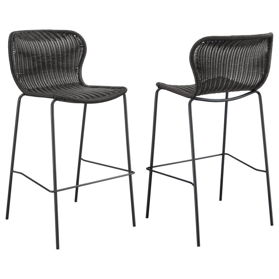 Mckinley - Upholstered Bar Stools With Footrest (Set of 2)