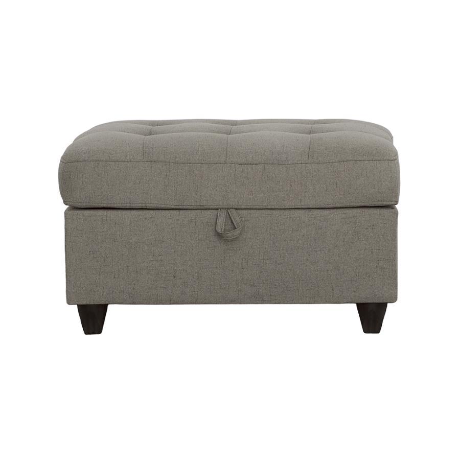 Stonenesse - Tufted Storage Ottoman - Gray