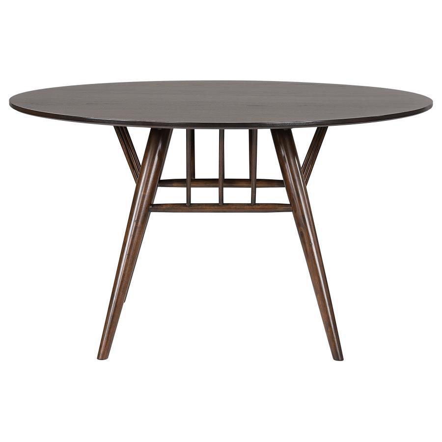 Everton - 5-Piece Round 54" Dining Table Set - Walnut