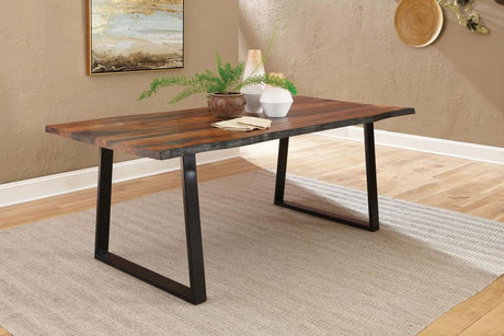 Ditman - Mesa de comedor Live Edge - Sheesham gris y negro