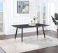 Zetta Rectangular Dining Table Black and Gold image