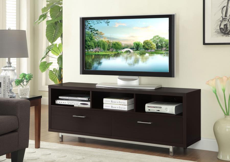 Casey - Consola para TV rectangular con 2 cajones