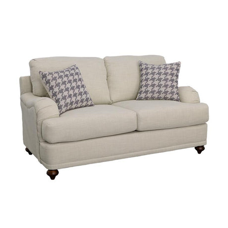 Glenn - Loveseat con brazos empotrados - Gris claro