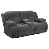 Weissman - Motion Loveseat With Console - Charcoal