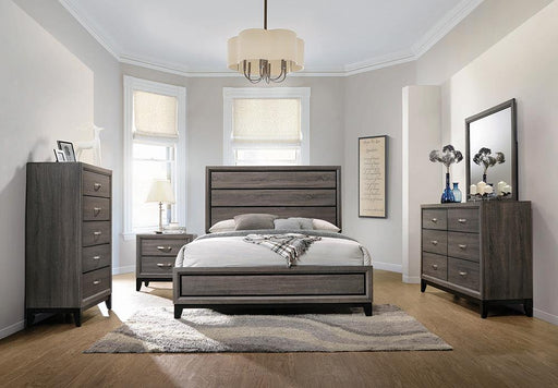 Watson 4-Piece King Bedroom Set Grey Oak and Black image