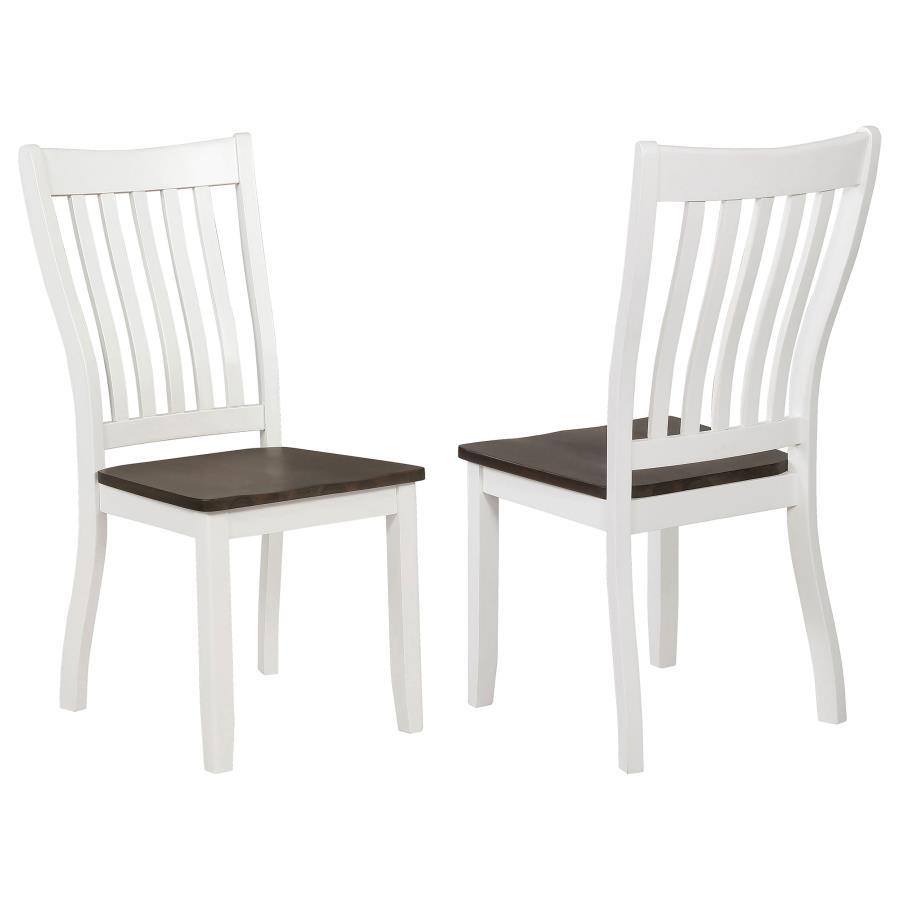 Kingman - Slat Back Dining Chairs (Set of 2) - Espresso And White