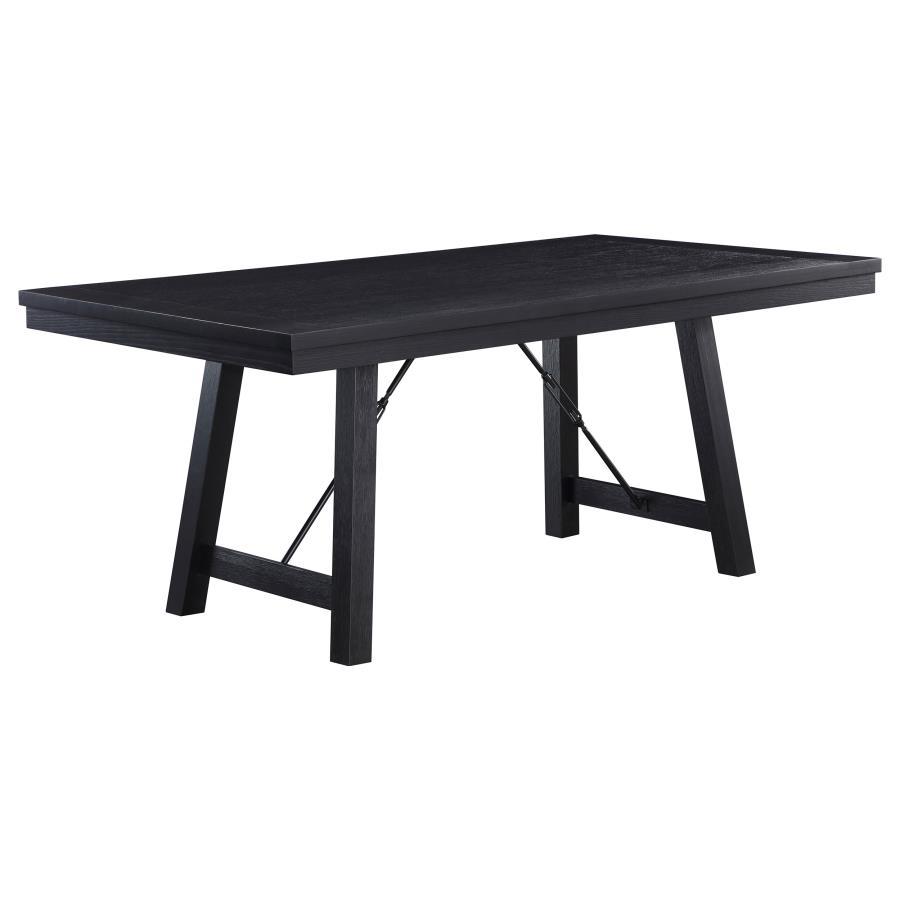 Newport - Juego de comedor con mesa rectangular con caballete