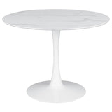 Arkell - Mesa de comedor redonda con pedestal