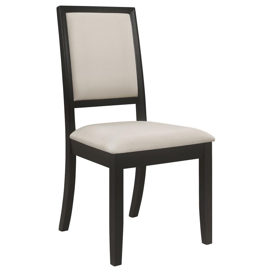 Louise - Upholstered Dining Side Chairs (Set of 2) - Black And Cream