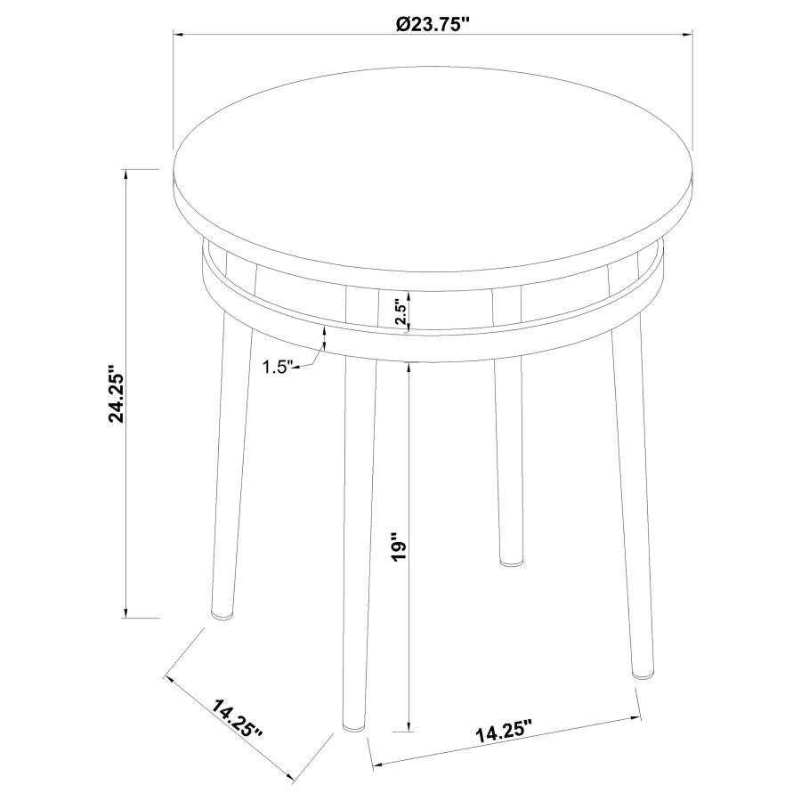 Avilla - Round End Table - White And Chrome