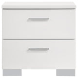 Felicity - 2-Drawer Nightstand - Glossy White