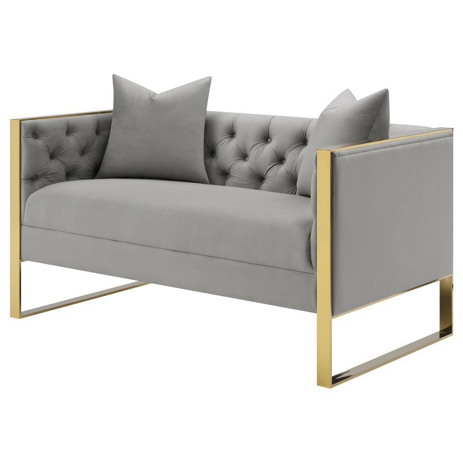 Eastbrook - Tufted Back Loveseat - Gray