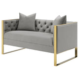 Eastbrook - Loveseat con respaldo capitoné - Gris