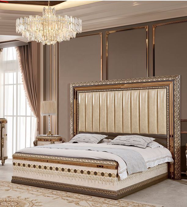 HD-9017 - Eastern King Bed - Beige