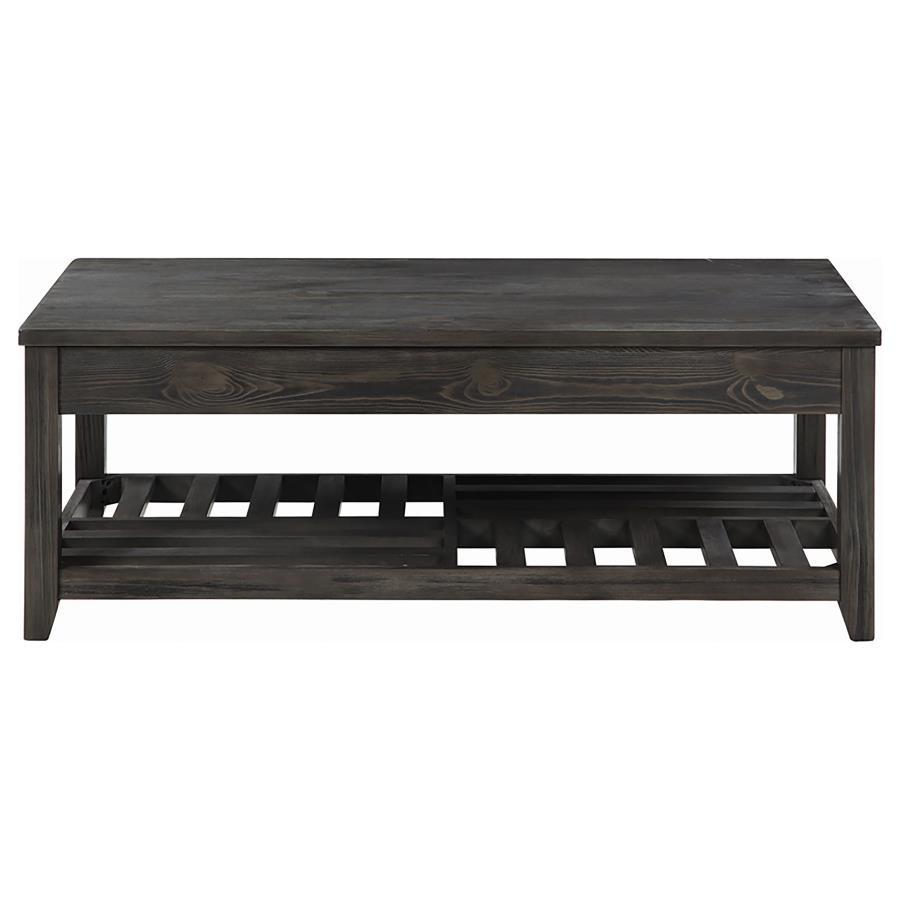 Cliffview - Lift Top Coffee Table With Storage - Cavities Gray