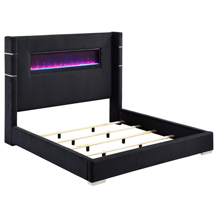 Queen Bed with Flame Visualizer Box