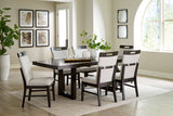 Neymorton - Dark Grayish Brown - 7 Pc. - Rectangular Extension Table, 6 Side Chairs