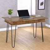 Sheeran - Writing Desk With 4 Hidden Storages - Rustic Amber