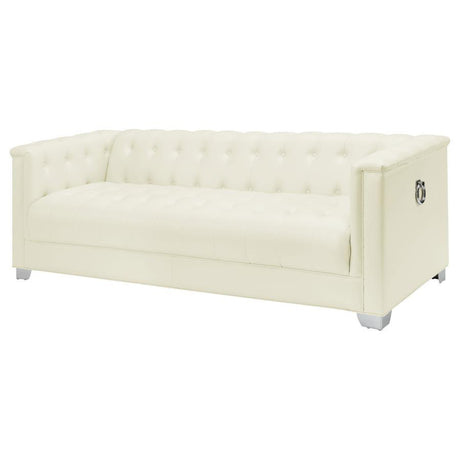 Chaviano - Tufted Upholstered Sofa Pearl White