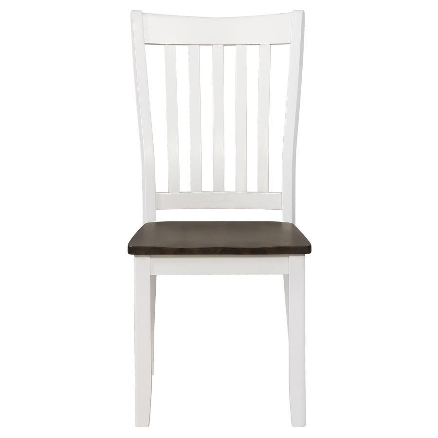 Kingman - Slat Back Dining Chairs (Set of 2) - Espresso And White