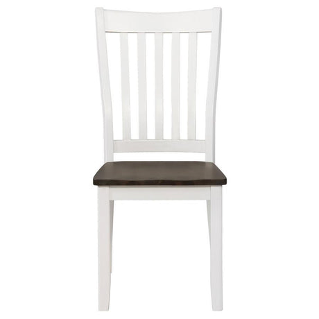 Kingman - Slat Back Dining Chairs (Set of 2) - Espresso And White