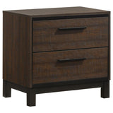 Edmonton - 2-Drawer Nightstand - Rustic Tobacco