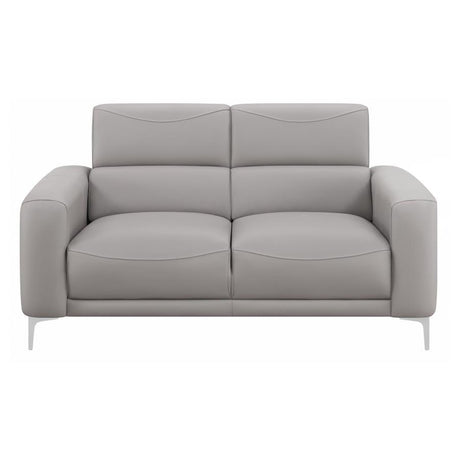 Glenmark - Loveseat tapizado con brazo de riel - Taupe