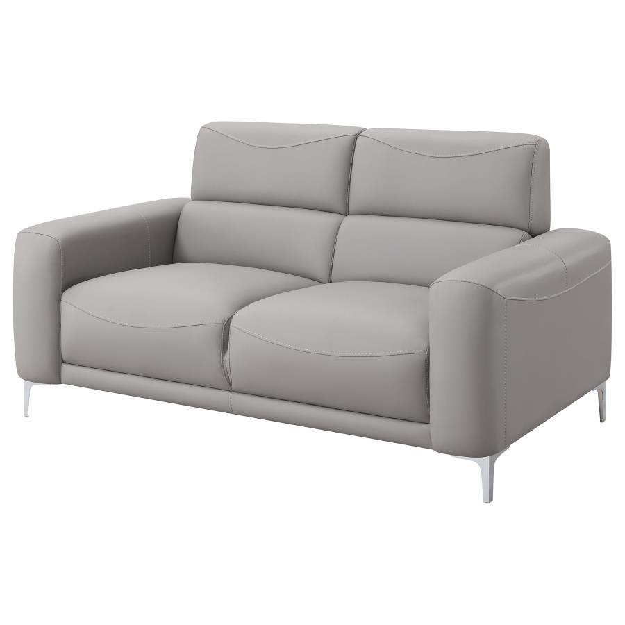 Glenmark - Loveseat tapizado con brazo de riel - Taupe