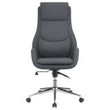 Cruz - Upholstered Office Chair With Padded Seat - Gray And Chrome