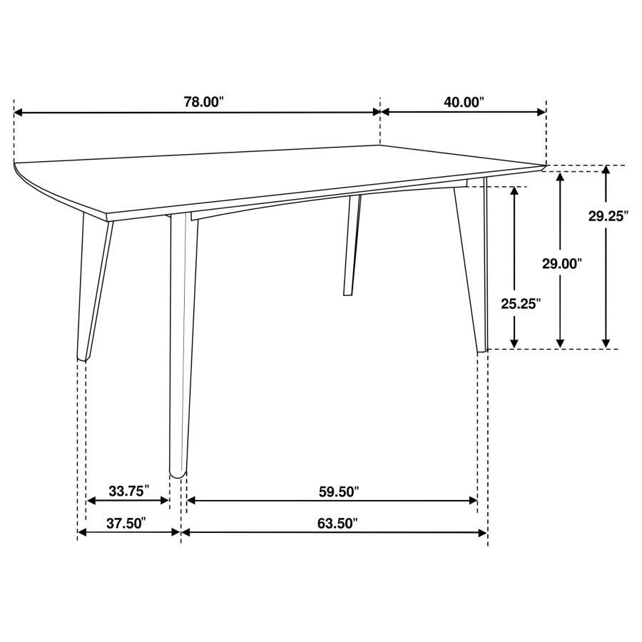 Malone - Mesa de comedor rectangular - Nogal oscuro