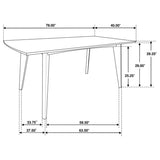 Malone - Mesa de comedor rectangular - Nogal oscuro